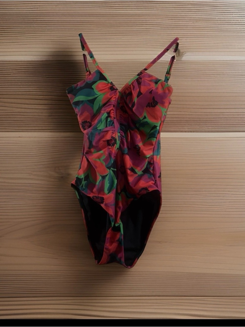Sanctuary Floral One-Piece Swimsuit in Red, Green, Pink MSRP 119$